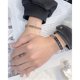 thumbnail image 2 of Pulseras para parejas en paquete de 2, juego a juego para hombres y mujeres, joyería de acero inoxidable, pulsera de cadena para parejas, regalo para amantes, 2 of 5