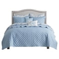 thumbnail image 1 of Madison Park Pema 8-Piece Polyester Printed Comforter And Coverlet Set in Blue, 1 of 25
