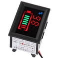 thumbnail image 4 of Medidor digital de voltaje y electricidad para coche eléctrico YB27VE, con LED, doble comprobador, pantalla de potencia de batería, medidor de voltaje y batería de litio de 48 V., 4 of 11