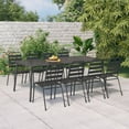 thumbnail image 1 of vidaXL 9 Piece Garden Dining Set Anthracite Steel, 1 of 5