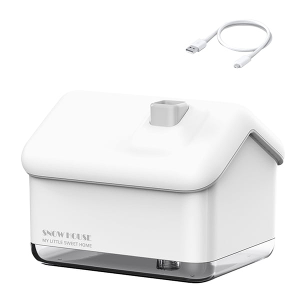 Humidificador 300ml USB Recargable Mini Humidificador Portátil Difusor de Aire de Luz de Tiempo, Blanco kenally HA003804-01
