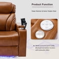 thumbnail image 3 of Harper & Bright Designs Electric Power Motion Recliner Chair with USB Charging & Bluetooth Speaker, Power Lift Recliner w/ Hidden Storage, Cup Holders, Home Theater Living Room Chair, Light Brown, 3 of 19