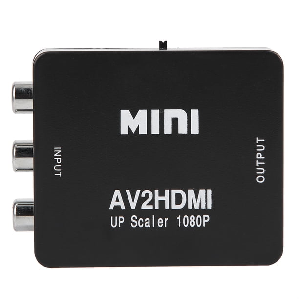 Atyhao AV to HDMI Converter Mini AV a HDMI 1080P 60HZ Salida Adaptador de Alta definición Video Converter con Cable USB(Black) Ecomeon no