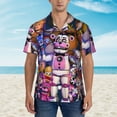 thumbnail image 2 of Lsque Five Nights At Freddy'S Pattern Hawaiian Shirt for Men Unisex Summer Beach Casual Short Sleeve Cotton Linen Button Down Shirts-Medium, 2 of 6