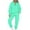 Green, variant on Elainilye Fashion Jogging Suits for Women 2 Piece Sweatsuits Casual Solid Color Zipper Lapel Sweatshirt Top and Pants Set,Gray