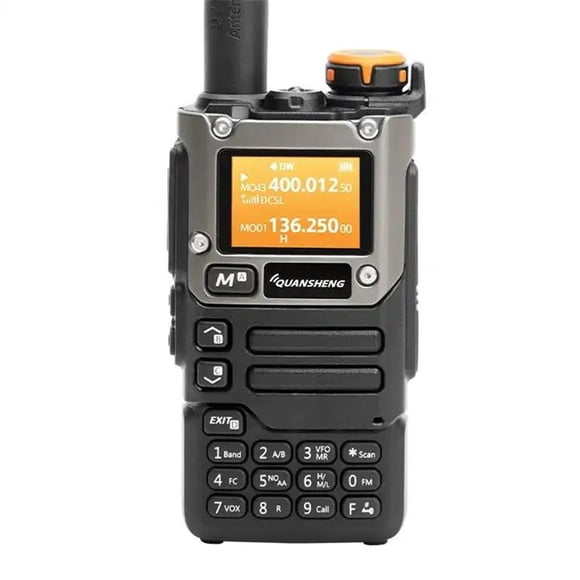 Quansheng UV-K6 Walkie Talkie de 5W | Radio de Dos Vías de Banda Completa (136-174/400-470MHz) | Carga Tipo C, Banda Aérea, DTMF y NOAA
