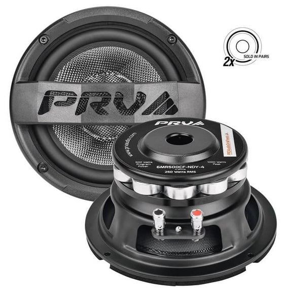 PRV Audio 6.5" Mid Range Loudspeakers 500 Watts Max 4 Ohm 6MR500CF-NDY-4 Speaker Pair