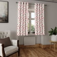 thumbnail image 2 of Ambesonne Tea Party Grommet Curtain, Teapots Polka Dots, 50" x 63", Dark Coral Green, 2 of 6