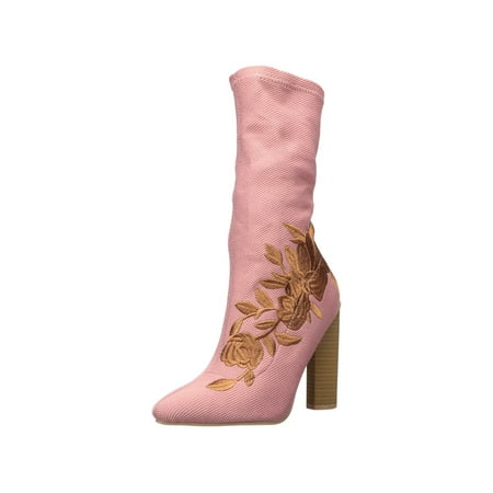 Womens Pointed Toe Boots - Qupid Womens Parma-08 Fabric Pointed Toe Mid-Calf Fashion Boots