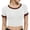 White, variant on SAWOBUUN Women Contrast Cute Crop Tops Raglan Sleeves Round Neck Slim Fit Summer T Shirts