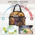 thumbnail image 4 of Uemuo Sunshine Cute Cat Sunflower Printed Lunch Bag Lunch Box Reusable Insulated Lunch Tote Bag, Leakproof Thermal Cooler Sack Food Handbags Case High Capacity, 4 of 5