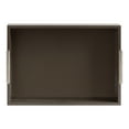 thumbnail image 6 of Kate and Laurel Lipton Decorative Modern Rectangular Tray, 16.5 x 12.25, Brown and Silver, Chic Serving Tray for Storage, Organization, and Display, 6 of 8