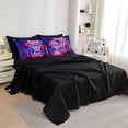 thumbnail image 4 of Koniroom 8-Piece Gamer Bedding Comforter Sets Full/Queen Size for Boys, Kids Room Decor Soft Reversible Gaming Comforter Set, All Season Bed Set, Black Purple, 4 of 10