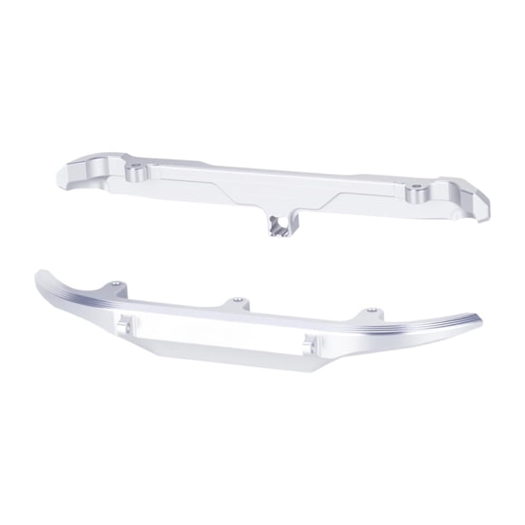 Milaget RC Car Front and Rear Bumper Accessory Metal Bumper for RC Crawler Car Truck Silver