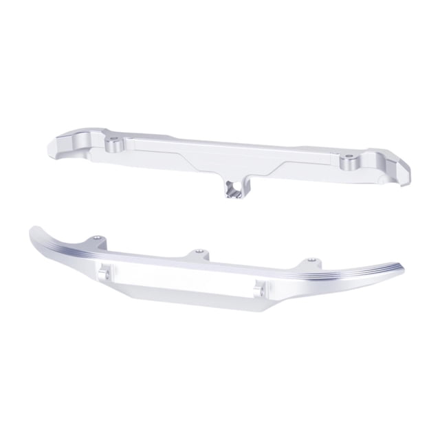 Milaget RC Car Front and Rear Bumper Accessory Metal Bumper for RC Crawler Car Truck Silver