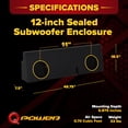 thumbnail image 2 of QPower Dual 12" Behind Seat Sealed Sub Enclosure Box for Toyota Tacoma Regular Cab 05-24, 2 of 9