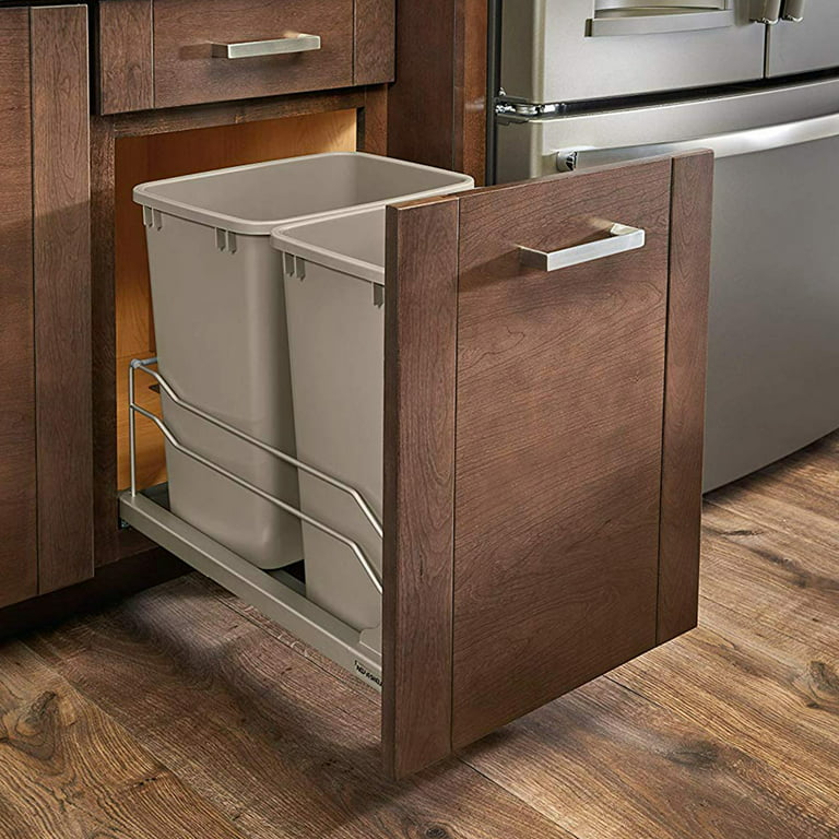 Double 35 Quart Trash Can Pullout