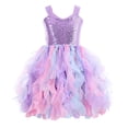 thumbnail image 5 of Little Girls Halloween Dress Solid Color Sequin Pleated Girls Formal Dress For Birthday Halloween Parties Easy Care 2 To 12Y, 5 of 5