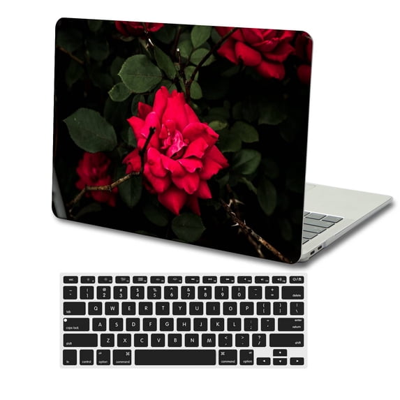 KSK KAISHEK Hard Case Cover Only for MacBook Air 13.6 Inch m2 with Retina Display Touch ID Type C + Black Keyboard Cover Model: A2681 m2 (Flower 0949)