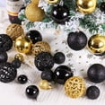 thumbnail image 2 of Juego de 100 bolas navideñas de 3/4/6 cm, delicadas bolas galvanizadas impermeables, coloridas, irrompibles, para decoración de árbol de Navidad, 2 of 5