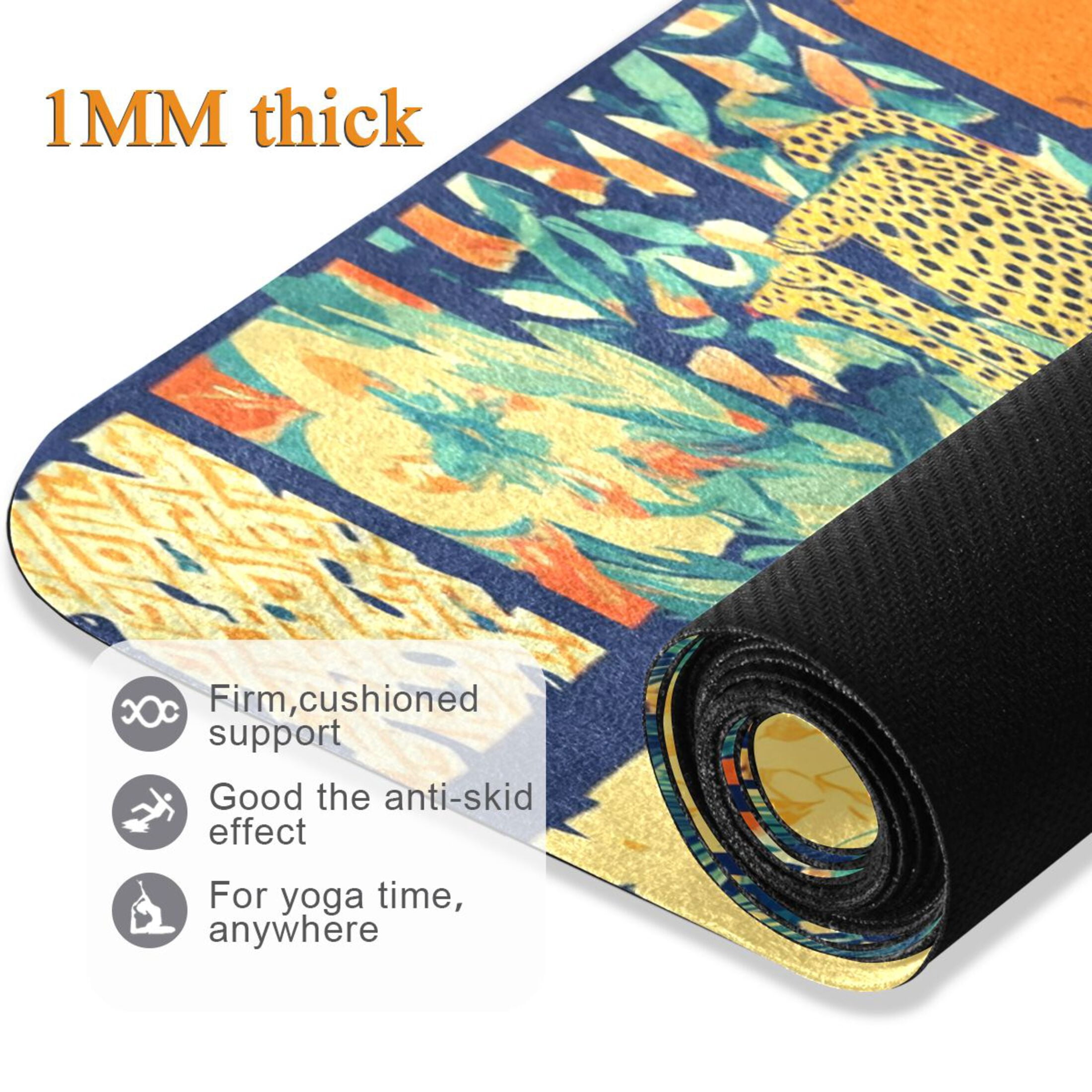 BZSMCE Yoga Mat Women Summer Ceramic Tile Pattern Fitness Mat