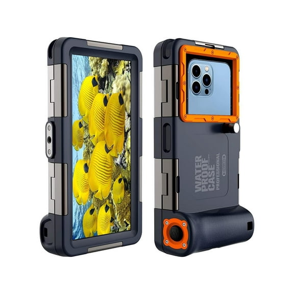 Diving Phone Case, Underwater Photography Video Housings Snorkeling Waterproof Phone Cover for iPhone 14/13/12/11 Pro Max Xr/X/Xs Galaxy LG Motorola Google