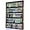 Cherry Finish, variant on 35 Graded Sport Cards/Collectible Card Display Case Wall Cabinet w/98% UV Door, Lockable