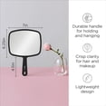 thumbnail image 2 of Professional Quality Hand Mirror – Hand Held Mirror with Handle, Single Sided Vanity Makeup Mirror for Women, Men, Salon, Barber, Shaving, and Travel, Medium In Black, 2 of 5