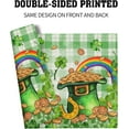 thumbnail image 5 of St. Patrick''s Day Placemats Set of 4, 12x18 Inch Lucky Shamrocks Coins Hat Green Buffalo Plaid Place Mat Heat Resistant Washable Dining Table Mat Spring Season Kitchen Party Decor, 5 of 8