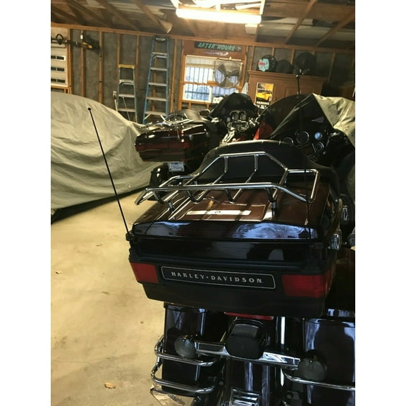 15" inch 2-pack AM/FM/XM/CB Black Stainless ANTENNAS MAST Rod FOR HARLEY-DAVIDSON 1989-2022