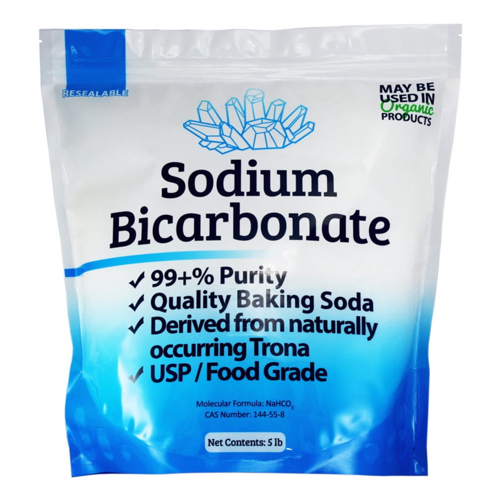 Sodium Bicarbonate Powder, 5 lb Organic Food Grade ORMI Listed Pure ...