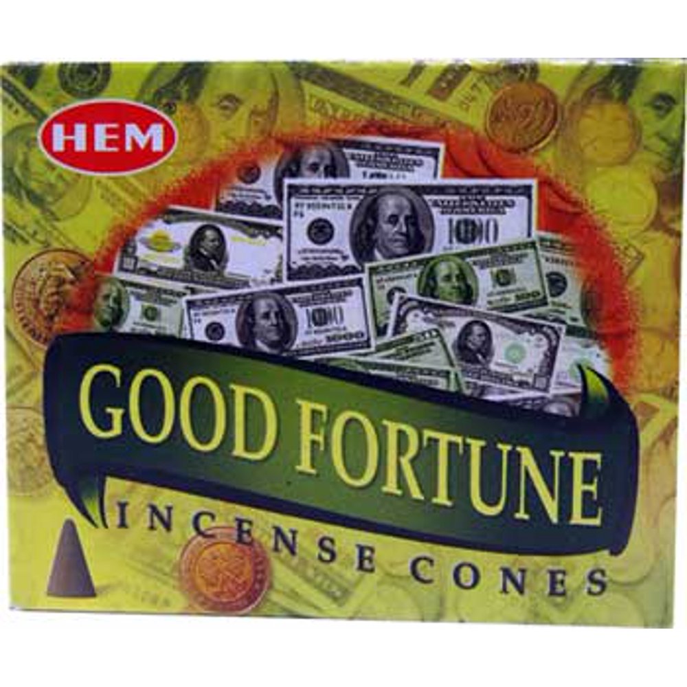 HEM Incense Good Fortune 10pk Cones Bring Good Luck and Success in