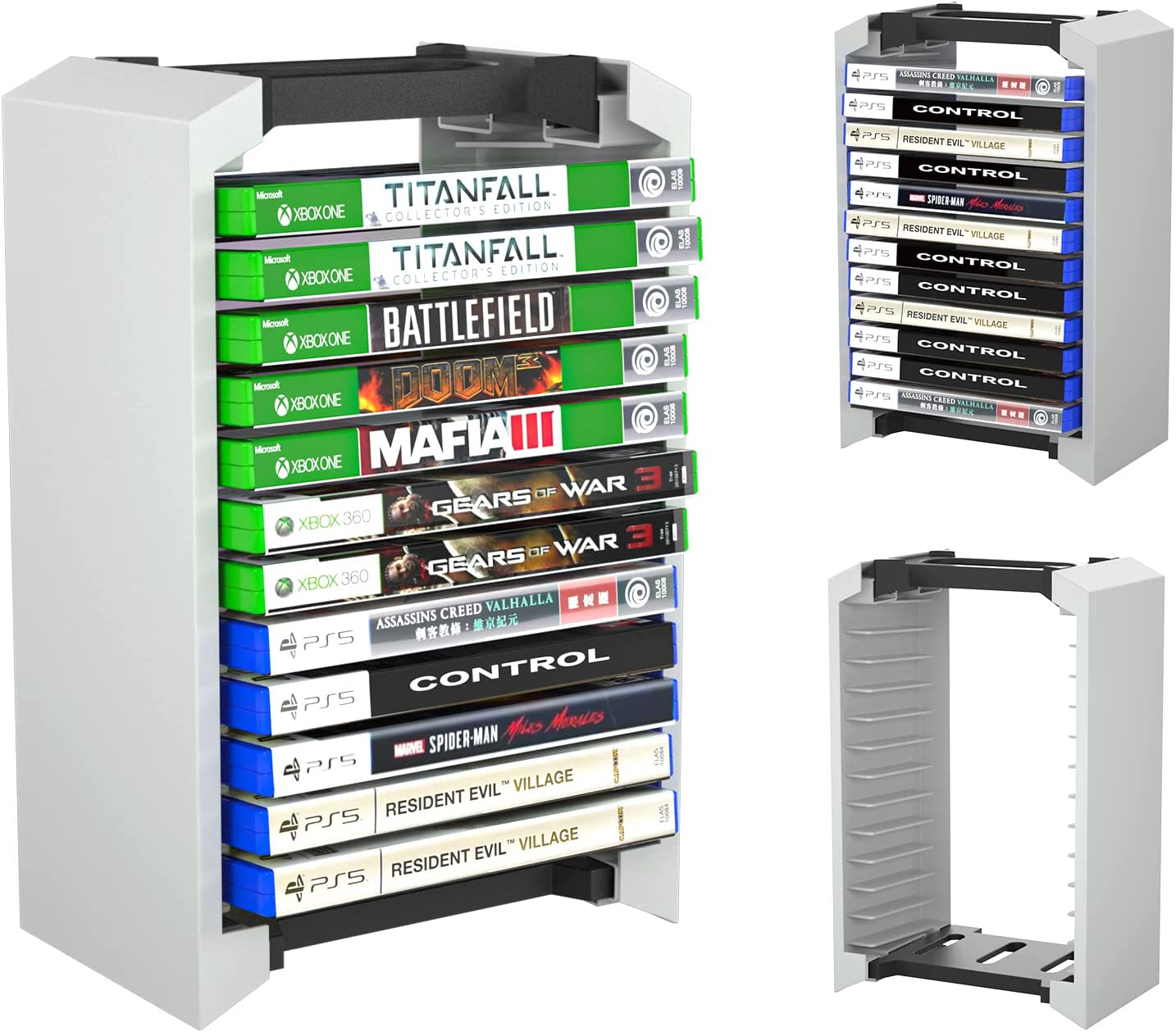PS5 Game Holder Storage, PS5 Video Game Organizer, Storage Tower for