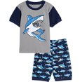 thumbnail image 1 of Conjunto de pijamas para niños, 2 piezas, manga corta, ropa de dormir36-Grey4T esquí esquí Gafas de esquí, 1 of 5