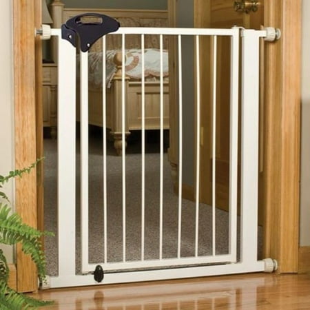 Four Paws Metal Safety Gate Walk-Thru Dog Pet Tall Gate 30" - 34" W x 39.25" H