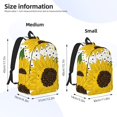 thumbnail image 4 of Balery Sunflowers Vintage Canvas Backpack for Men and Women - Large Capacity, Durable Travel Laptop Bag for School, Work, Hiking, and Outdoor Activities, 4 of 7