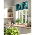 thumbnail image 6 of Abstract Ombre Green White Geometric Window Valance Curtain Modern Rod Pocket Short Curtain for Living Room, Bedroom & Kitchen Window Decor 42x12in, 6 of 8