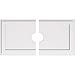 thumbnail image 3 of Ekena Millwork CMP40X20RE2-05000 5 in. ID x 14 in. Rectangle Architectural Grade PVC Contemporary Ceiling Medallion - 2 Piece, 3 of 4