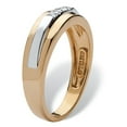 thumbnail image 3 of PalmBeach Jewelry Men's Diamond Accent Band in Platinum-Plated or 18K Gold-Plated Sterling Silver, 3 of 3