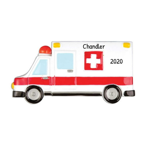 Personalized Ambulance Ornament - EMT Ornament, Medical Ornament, Paramedic Decor, Medical Profession Ornaments, Nurse Christmas Ornament 2024 - Ambulance EMT - Free Customization