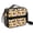 Dachshund and Sunflower Beige Pattern, variant on Corgi and Dog Food Cream Pattern Bento School Insulated Lunch Bag Box with Shoulder Strap and Bottle Holder, 11" X 9.5" X 3.5"