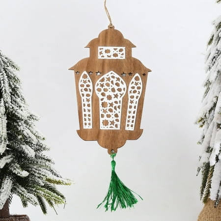 

Toyfunny Wooden Crafts Pendant Eid Al Fitr Ramadan Eid Al AdhA Lantern Home Decoration Pendant