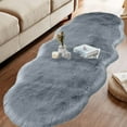 thumbnail image 5 of Cinvoph Plush Area Rug, 55"x20" Large Living Room Bedroom Rugs, Soft Non Slip Floral Door Mat Low Pile Carpet for Living Room Carpets Bedroom Decor Dark Gray, 5 of 8