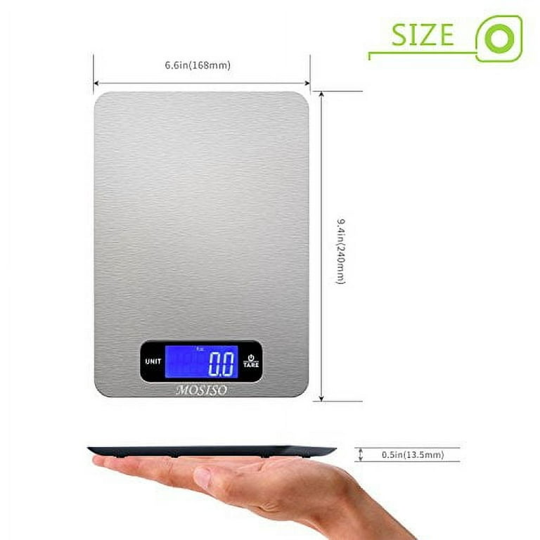 Moss and Stone Digital Kitchen Scale Food Multifunction Accuracy Digital  Scale LCD Display 11 Lb 5 Kg, Food Scales Digital Weight Grams and Oz,  Baking
