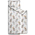 thumbnail image 2 of Multicolor Cat and Balloon White Pattern Teens Toddler Nap Mat with Pillow, Sleeping Mat Bag for Preschool Daycare 59"x22", 2 of 6