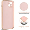 thumbnail image 3 of Case for iPhone 14 Plus Case with Ring Stand [360° Rotatable Ring Holder Magnetic Kickstand] [Support Car Mount] Plated Gold Edge Soft TPU Luxury Shockproof Protective Phone Case Cover, Pink, 3 of 14