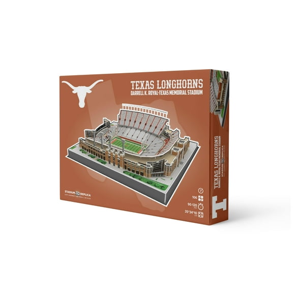 Pro-Lion 3D Jigsaw Puzzle of Darrell K Royal-Texas Memorial Stadium -104 Pieces | Home of Texas Longhorns | NCAA Football Gifts for Age 7+
