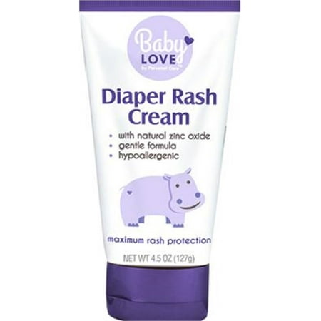 Baby Love Diaper Rash Cream. Prevents, Soothes and Treats Diaper Rash. Gentle Formula with Natural Ingredients. 4.5 Oz / 127