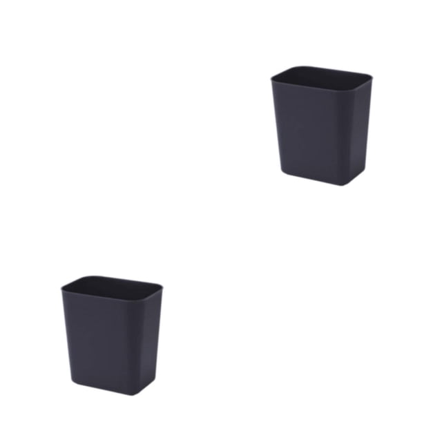 Bearachild Hotel clásico del cubo de basura de los PP con la oficina del cuarto de baño de la protección lenta de la capacidad de carga 100KG Negro 8L 2Conjunto
