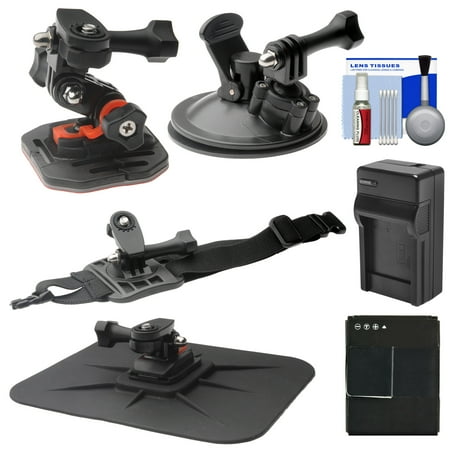 Essentials Bundle for GoPro HD HERO 3 Action Camcorder with Curved Helmet, Arm & Car Mounts + Battery + Charger + Accessory Kit Essentials Bundle for GoPro HD HERO 3 Action Camcorder with Curved Helmet, Arm & Car Mounts + Battery + Charger + Accessory Kit